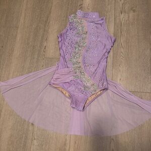 Lavender Teen Lyrical Costume with Sparkling Rhinestone Accents